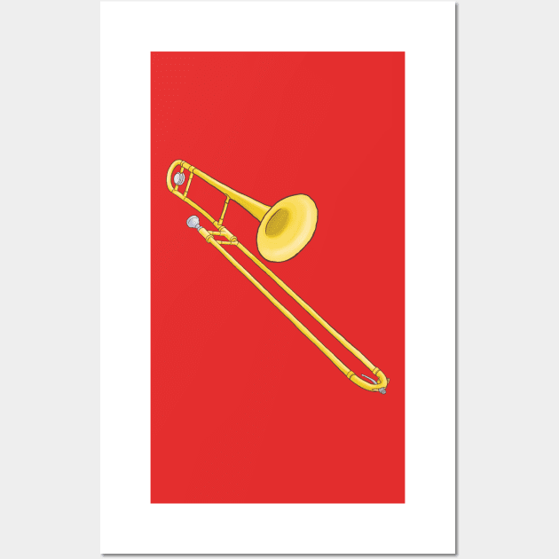 Trombone Wall Art by ElectronicCloud